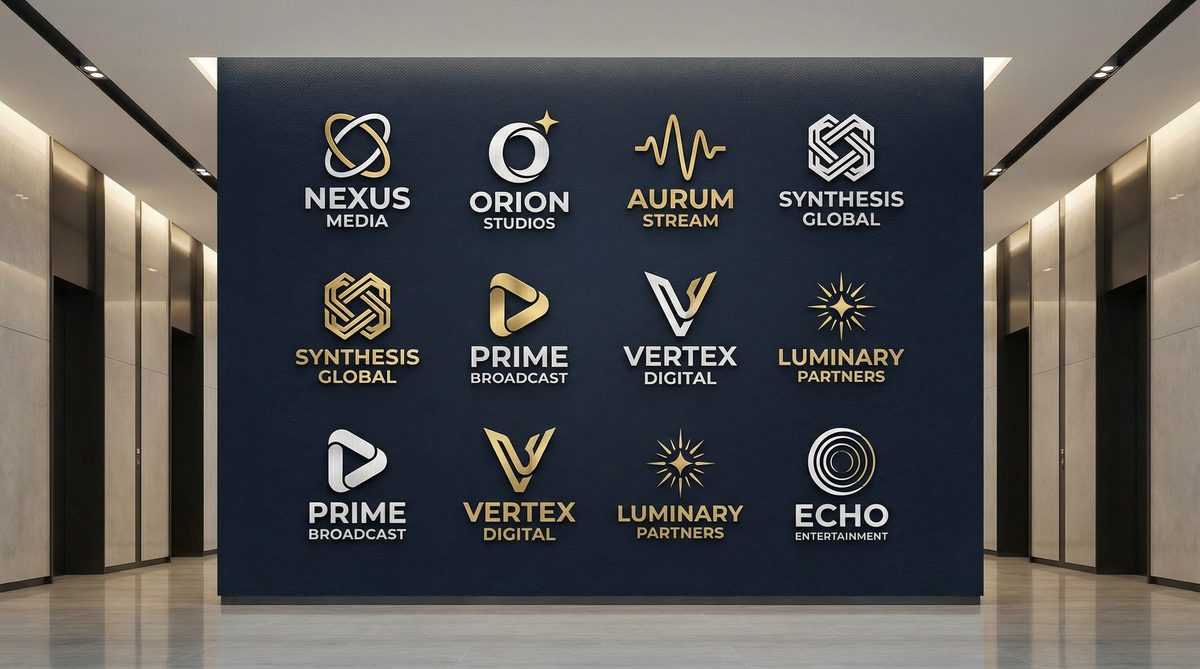 女神视频合作影视品牌Logo墙